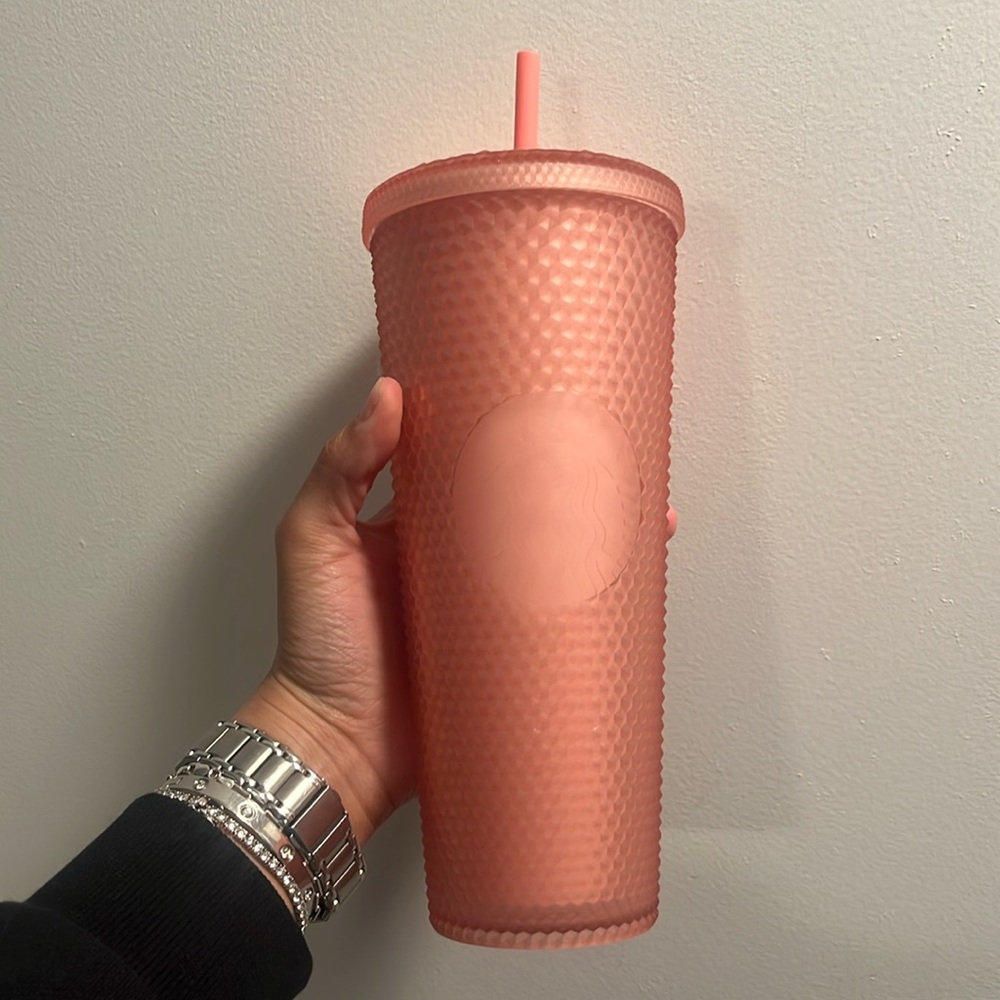 STARBUCKS Pink Studded Touch Tumbler Cup Never used. Original straw. Large size